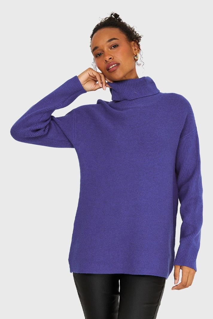 Sweater Básico Cuello Beatle Acero Nicopoly-4