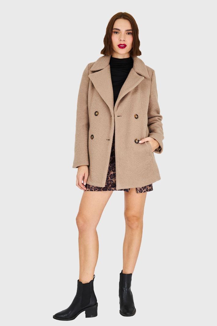 Abrigo Bouclé Khaki Nicopoly-1