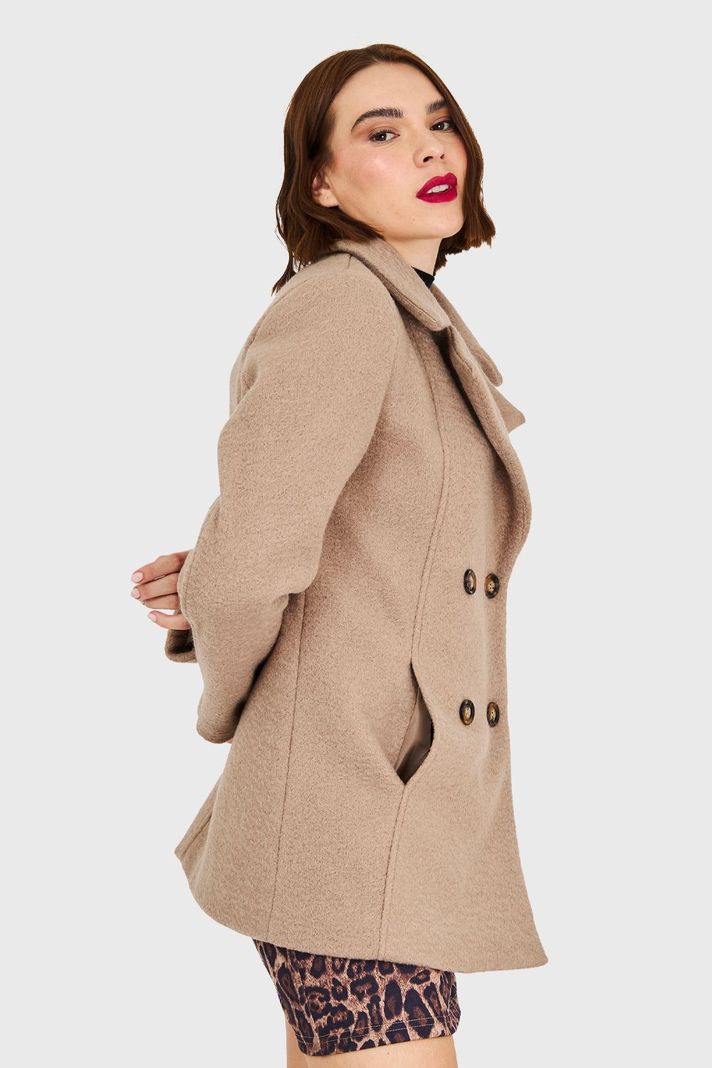 Abrigo Bouclé Khaki Nicopoly-2