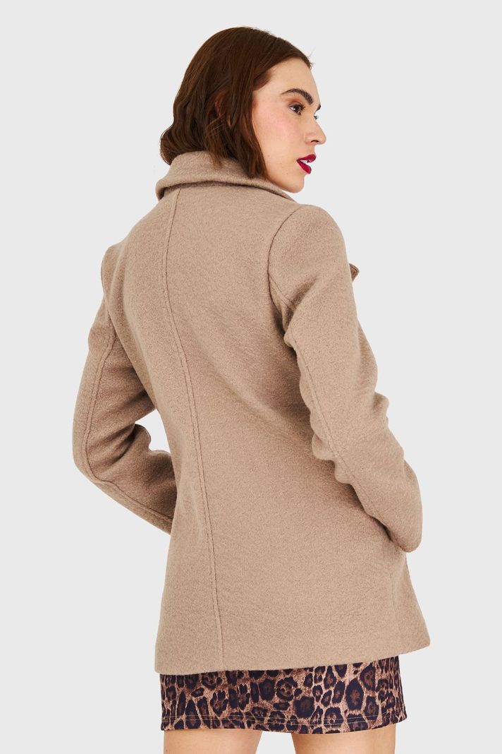 Abrigo Bouclé Khaki Nicopoly-3
