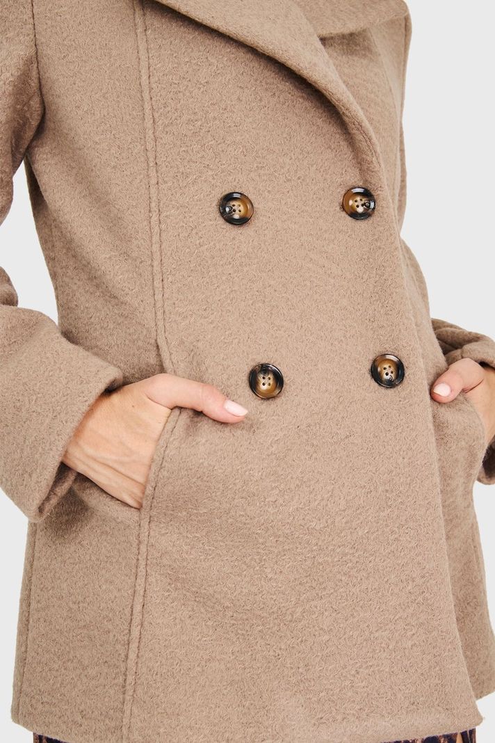 Abrigo Bouclé Khaki Nicopoly-5
