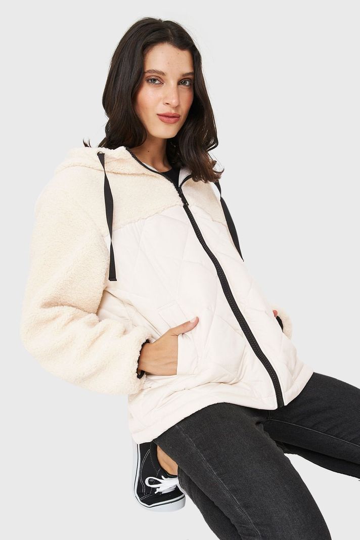 Chaqueta Mitad Chiporro/Parka Blanco Invierno Nicopoly-4