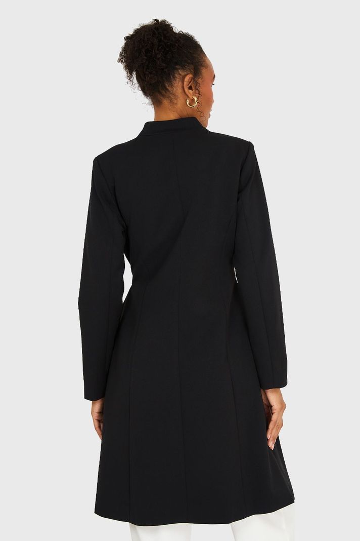 Blazer Largo De Tope Negro Nicopoly-3
