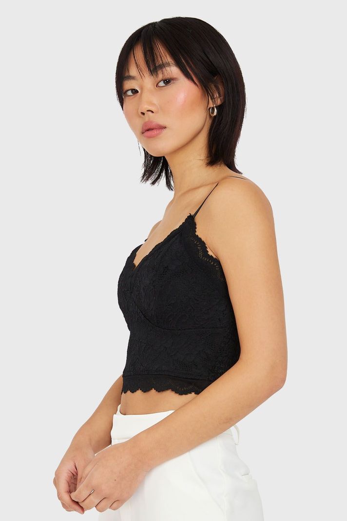 Crop Encaje Negro Nicopoly-2
