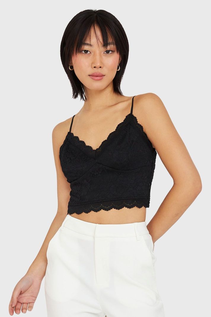 Crop Encaje Negro Nicopoly-4