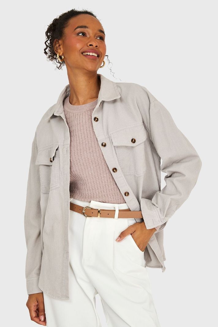 Sobrecamisa Cotelé Gris Nicopoly-0