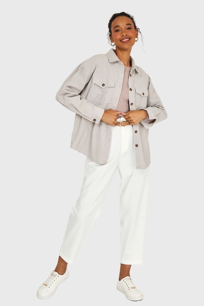 Sobrecamisa Cotelé Gris Nicopoly-1