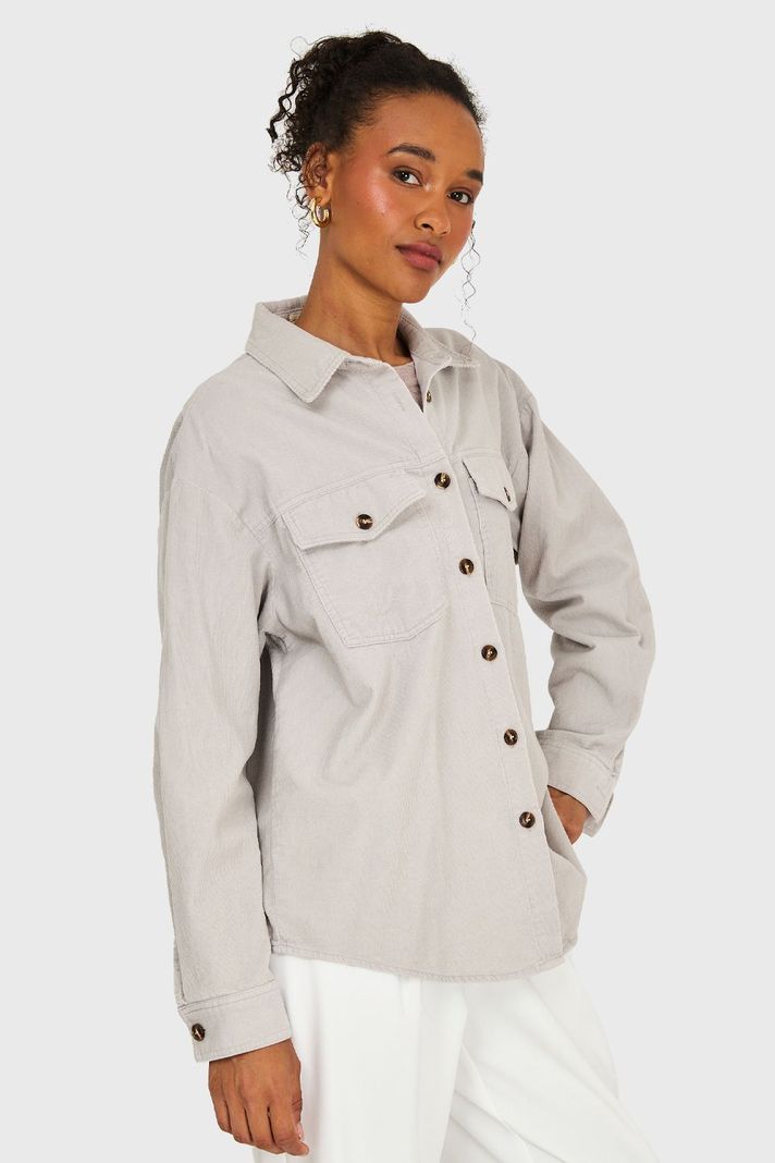 Sobrecamisa Cotelé Gris Nicopoly-2