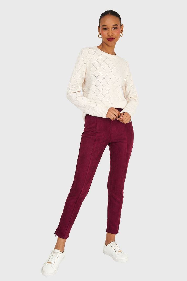 Sweater Diseño Rombos Blanco Invierno Nicopoly-1