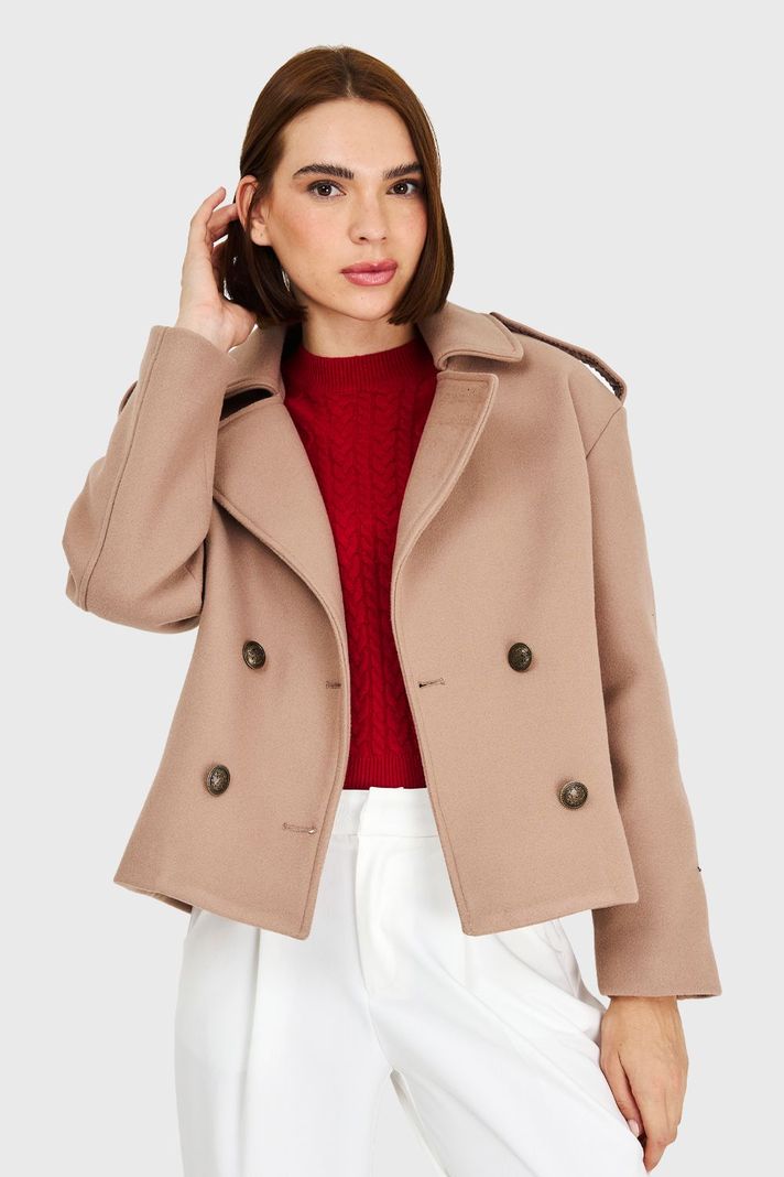 Abrigo Corto Khaki Nicopoly-0