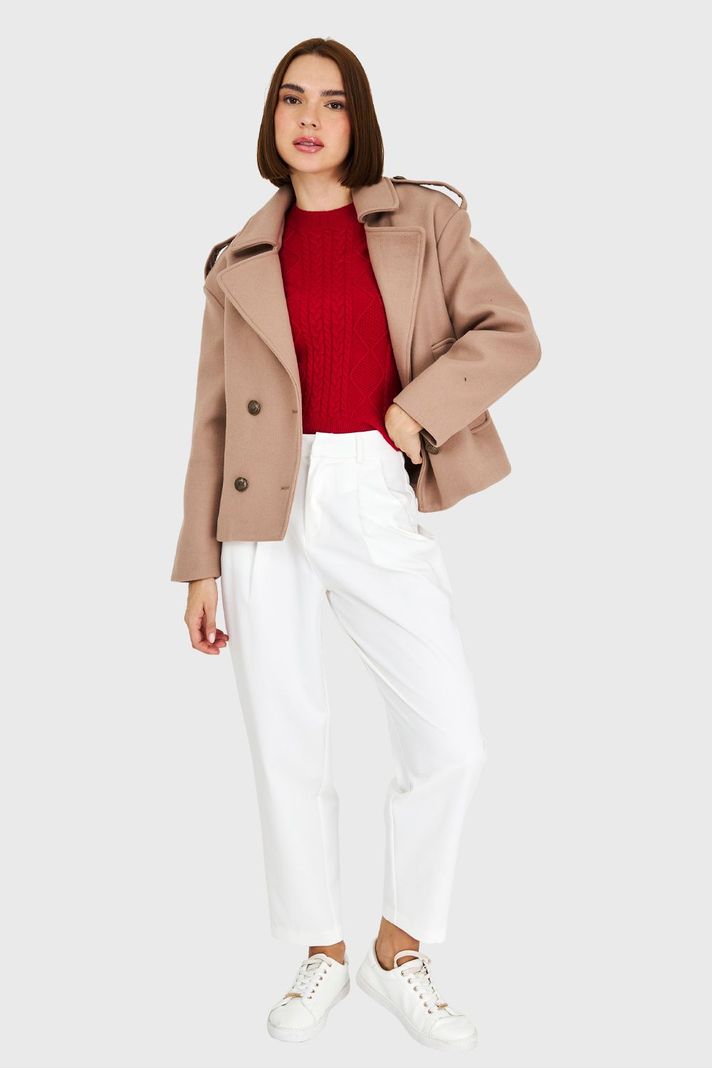 Abrigo Corto Khaki Nicopoly-1