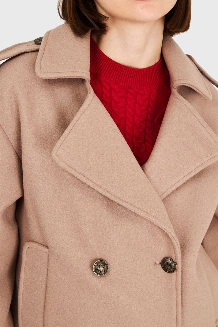 Abrigo Corto Khaki Nicopoly-5