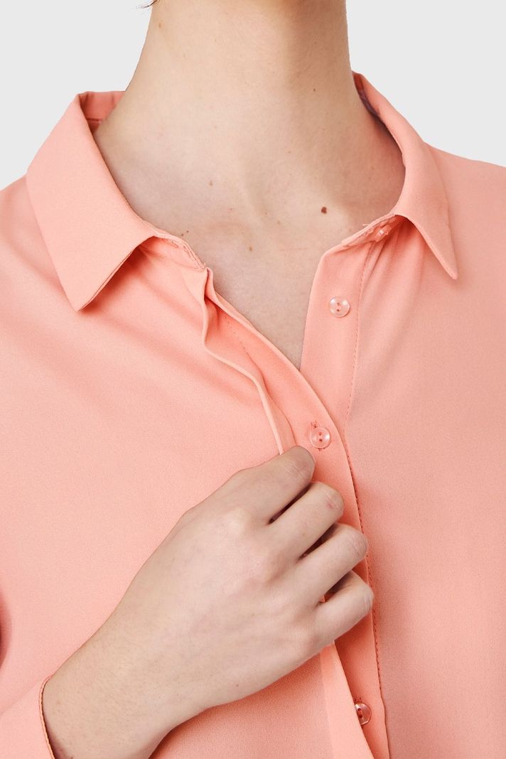 Blusa Botonera Invisible Durazno Nicopoly-5