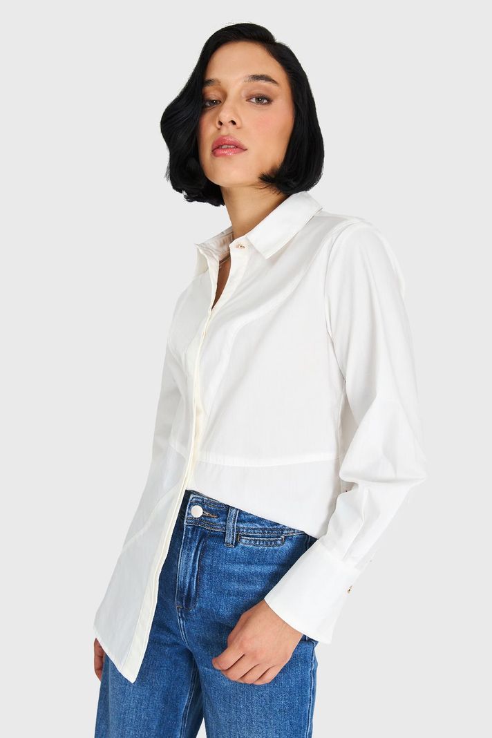 Camisa Básica Algodón Blanco Nicopoly-0