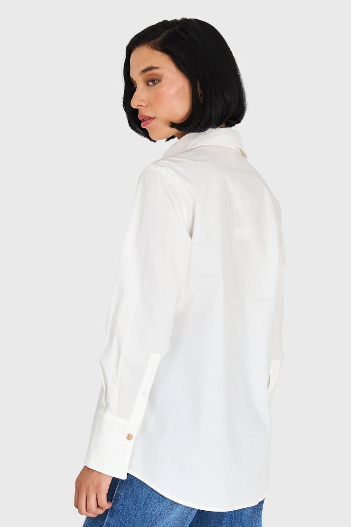 Camisa Básica Algodón Blanco Nicopoly-3
