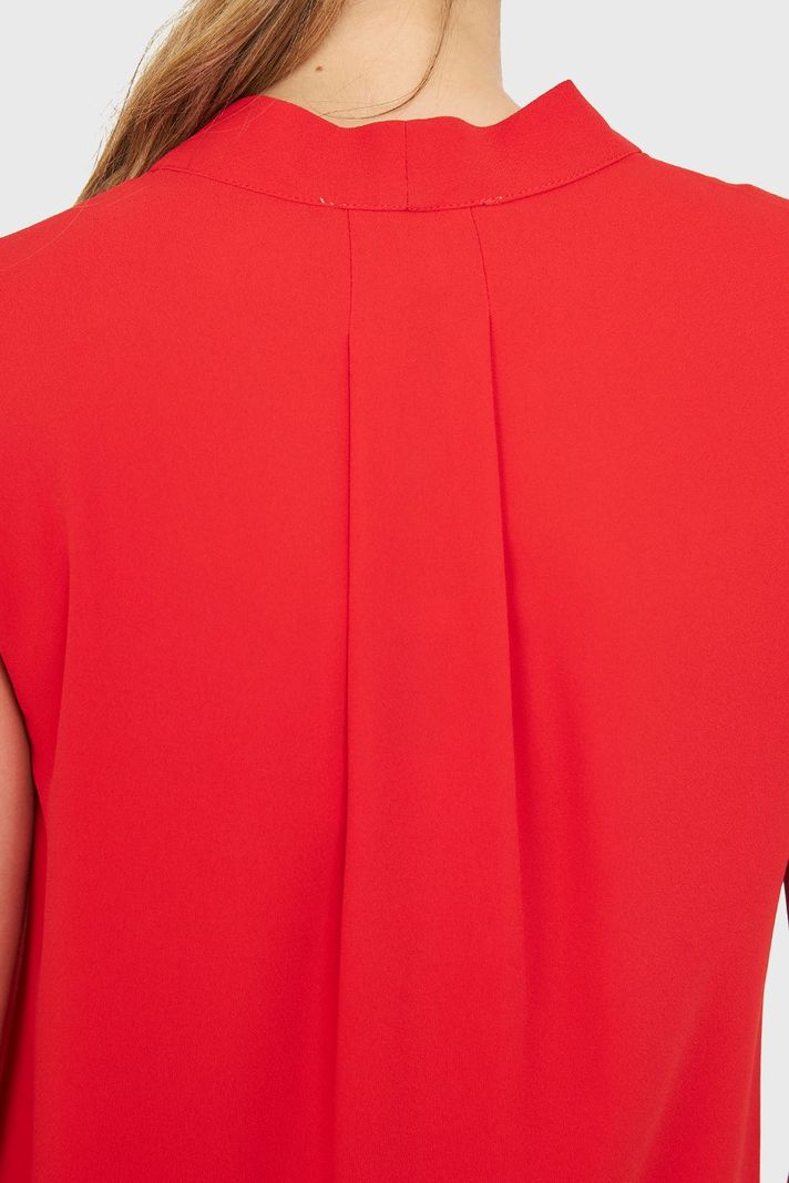 Blusa Escote V Sin Mangas Rojo Nicopoly-5
