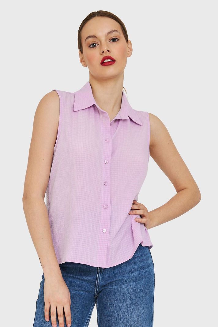 Blusa Sin Mangas Lila Nicopoly-0