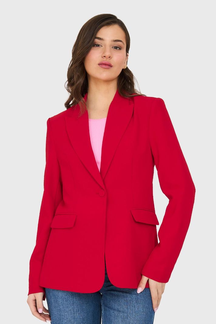Blazer Bolsillos y Botón Rojo Nicopoly-0