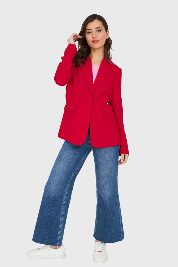 Blazer Bolsillos y Botón Rojo Nicopoly-1
