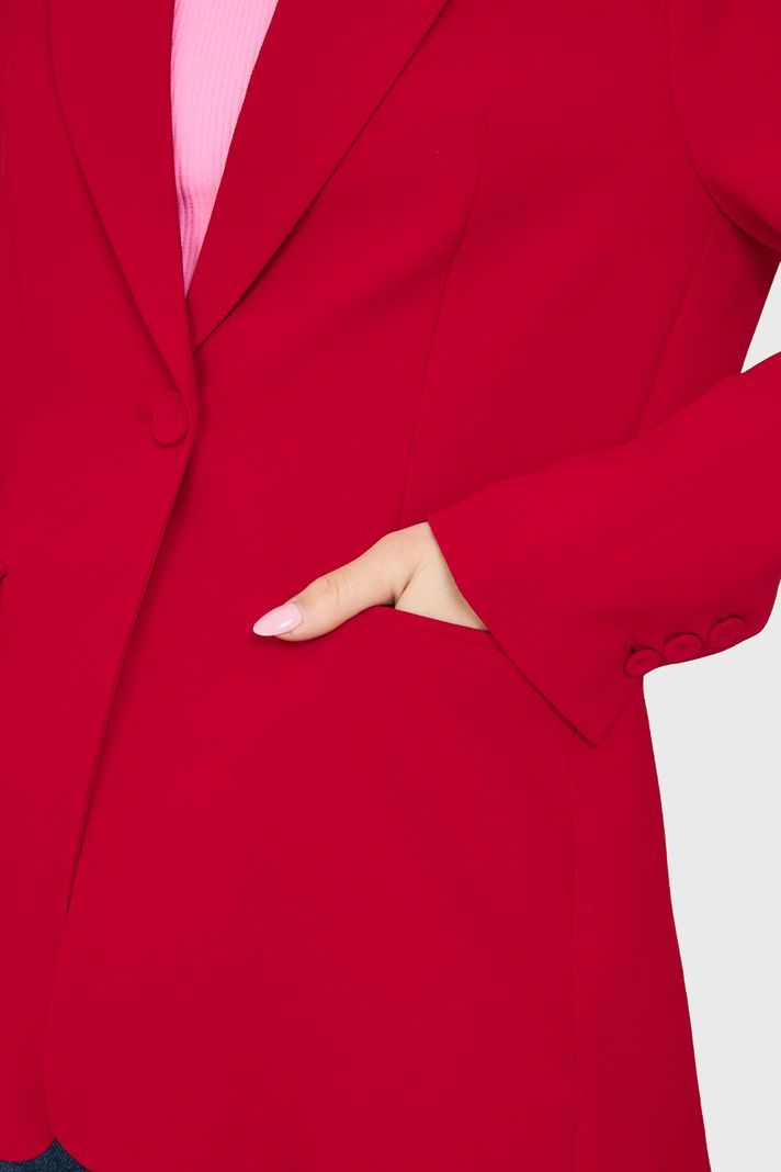 Blazer Bolsillos y Botón Rojo Nicopoly-5