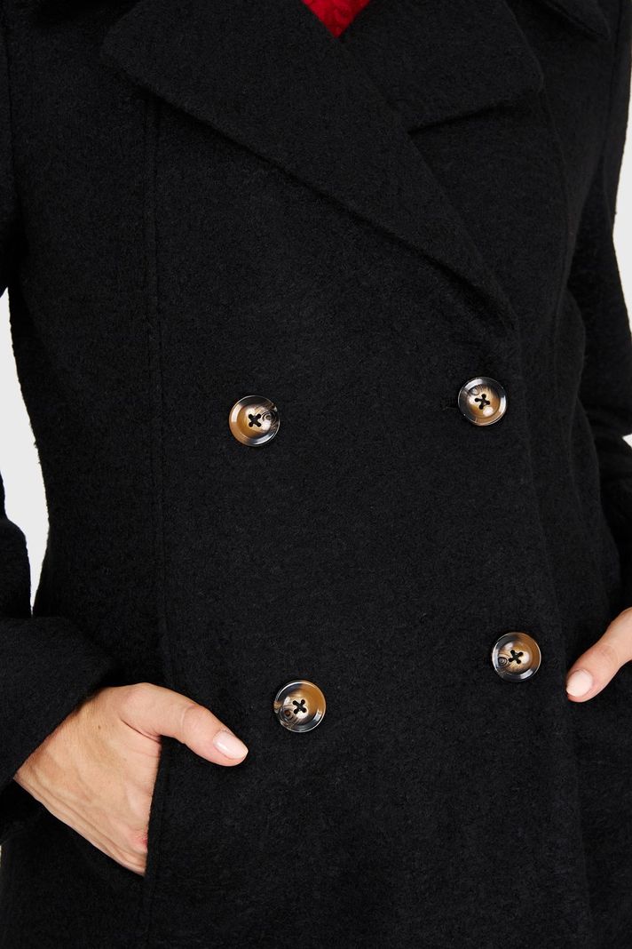 Abrigo Bouclé Negro Nicopoly-5