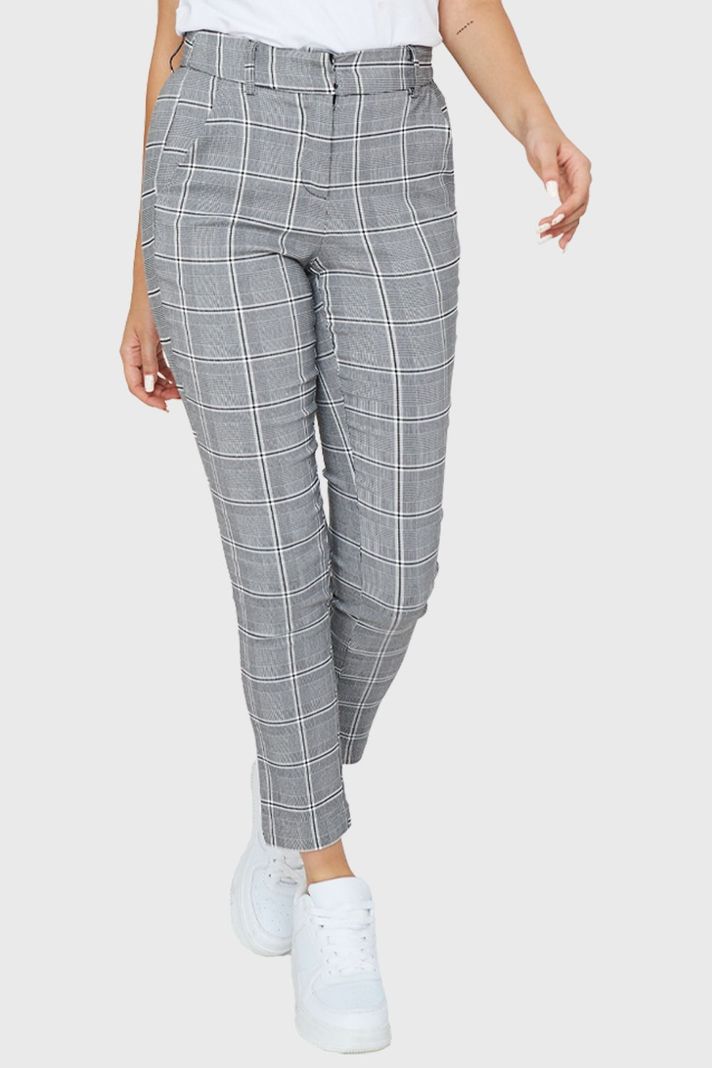 Pantalón Príncipe de Gales Gris/Negro Nicopoly-0