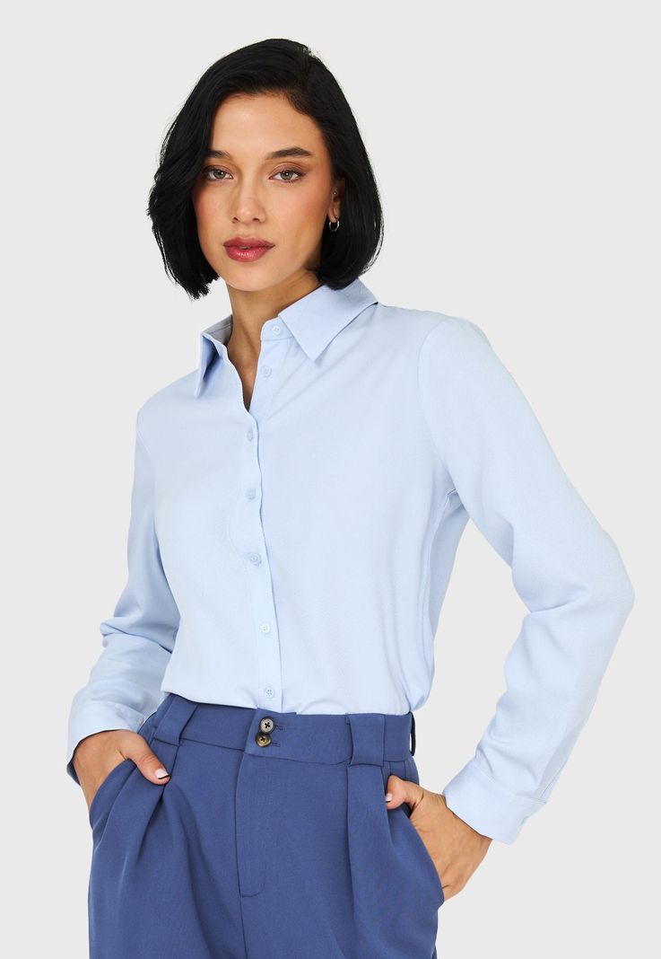 Camisa Básica Celeste Nicopoly-0