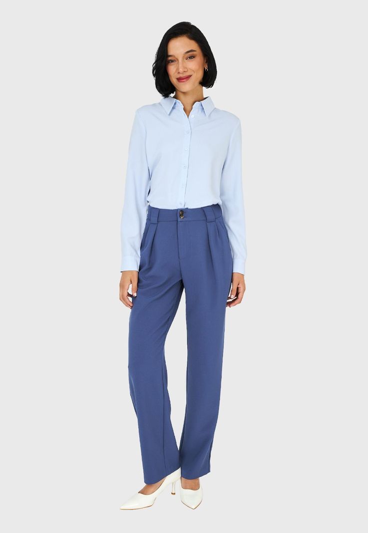 Camisa Básica Celeste Nicopoly-1