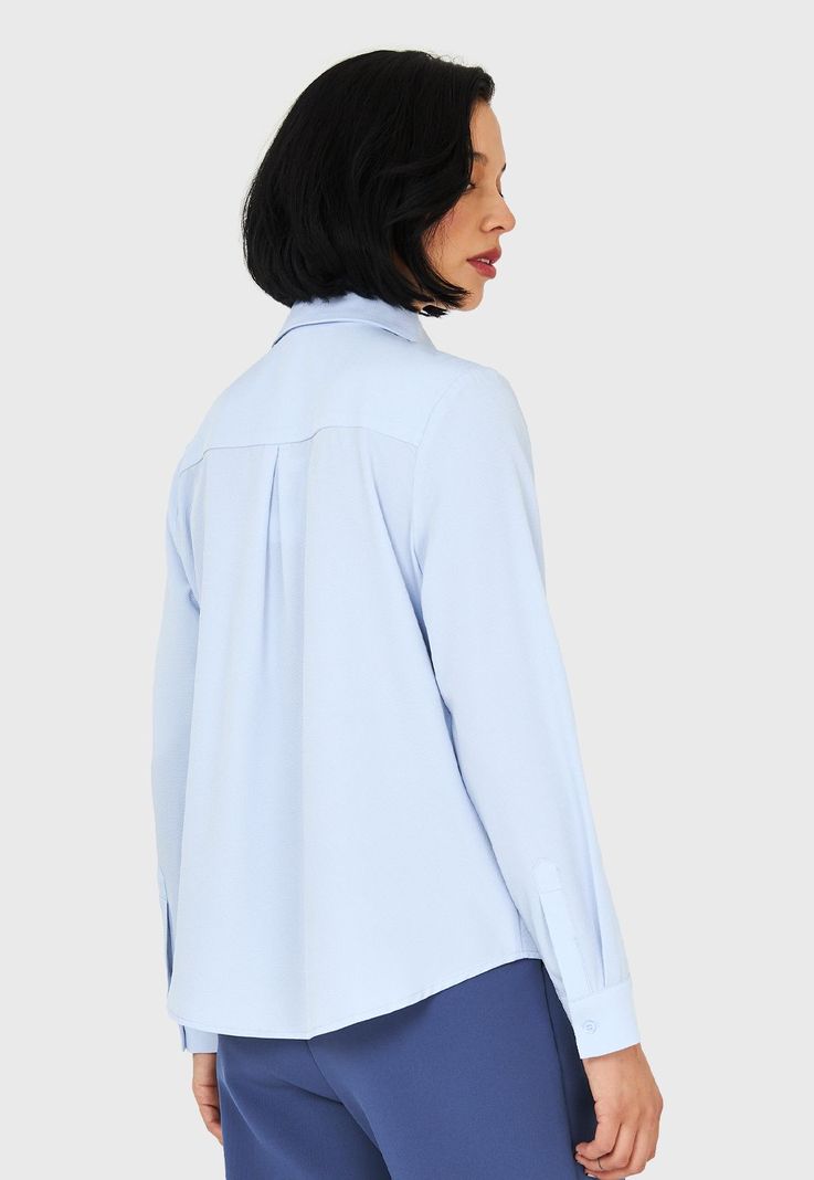 Camisa Básica Celeste Nicopoly-3