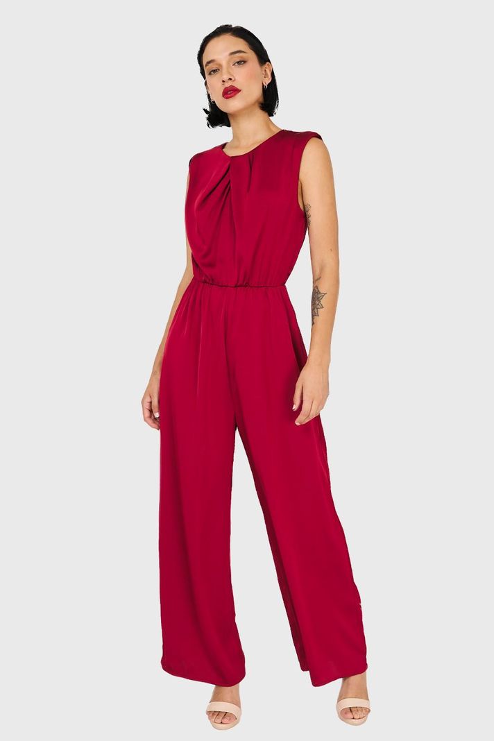 Enterito Cut Out Escote Rojo Oscuro Nicopoly-4