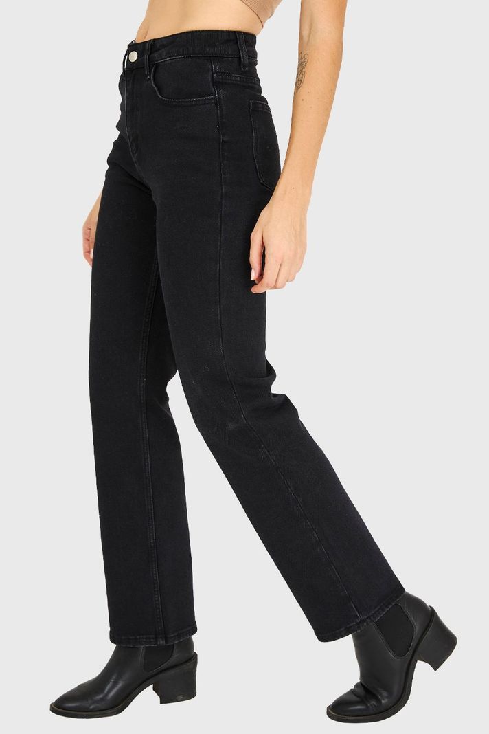 Jeans Básico Recto Negro Nicopoly-2
