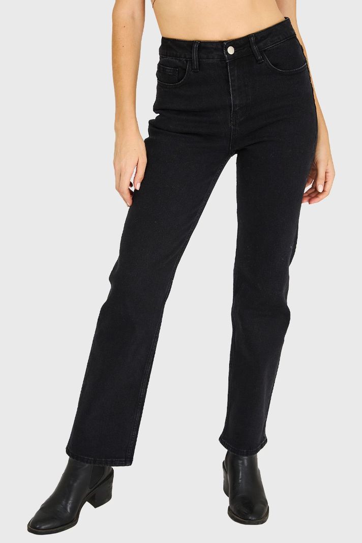 Jeans Básico Recto Negro Nicopoly-4