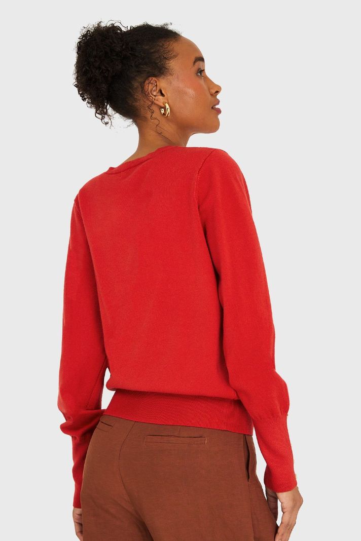 Sweater Mangas Detalles Perlas Óxido Nicopoly-3