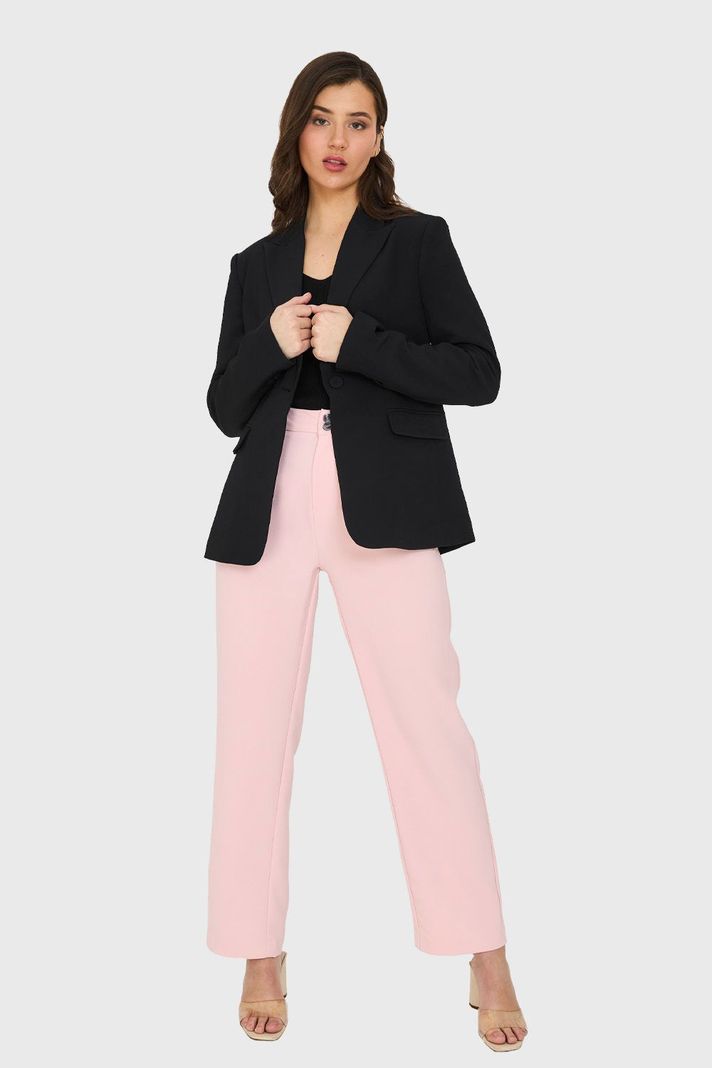 Blazer Bolsillos y Botón  Negro Nicopoly-1