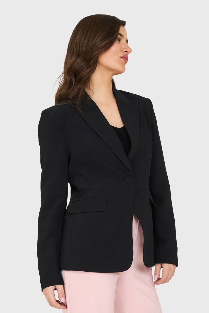 Blazer Bolsillos y Botón  Negro Nicopoly-2