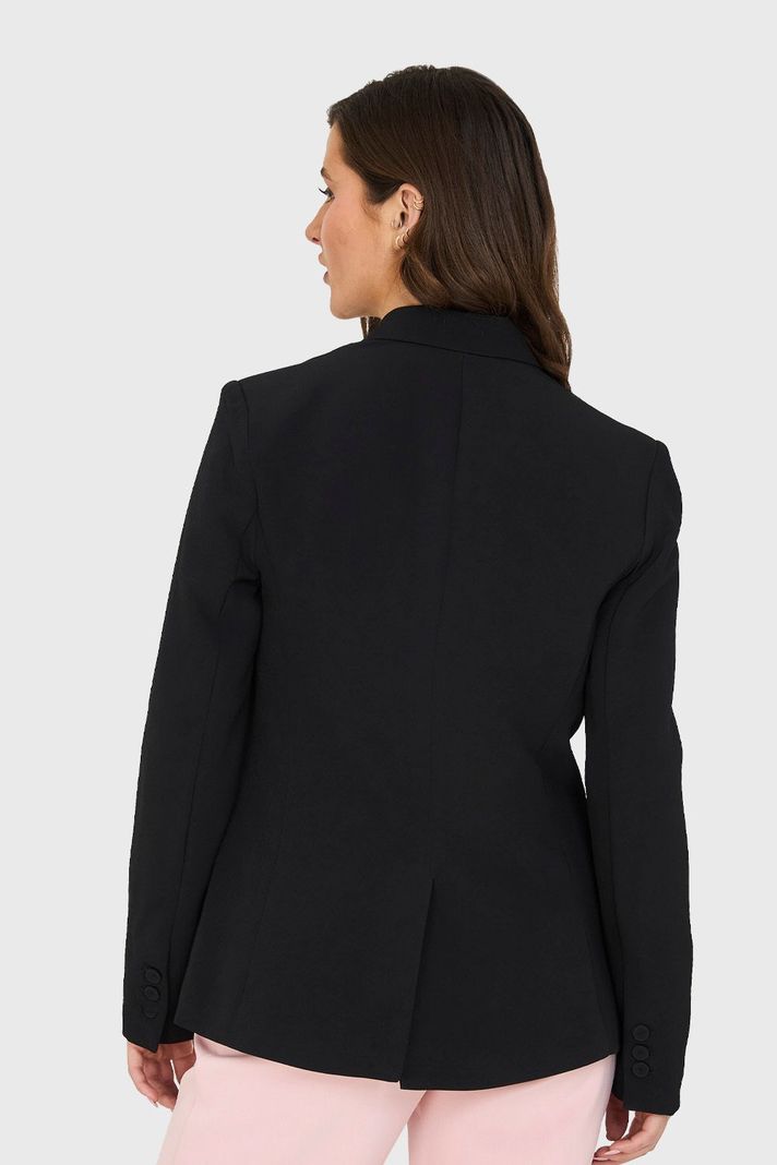Blazer Bolsillos y Botón  Negro Nicopoly-3