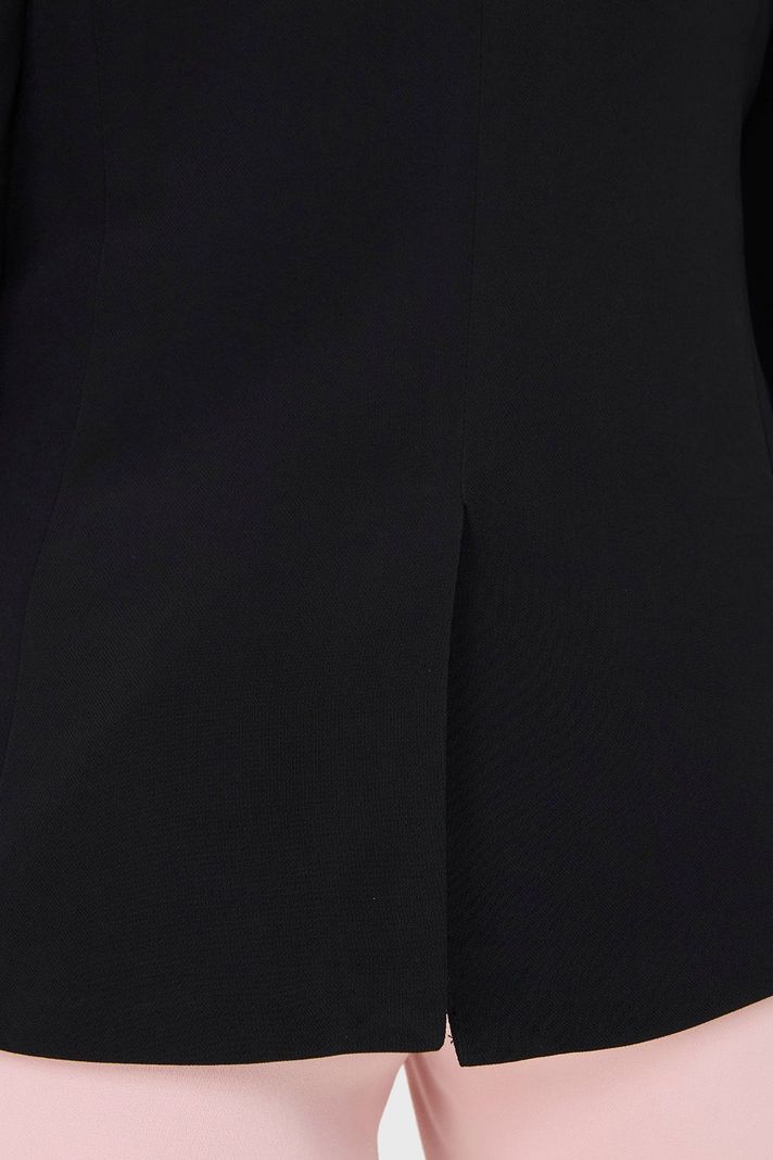 Blazer Bolsillos y Botón  Negro Nicopoly-5