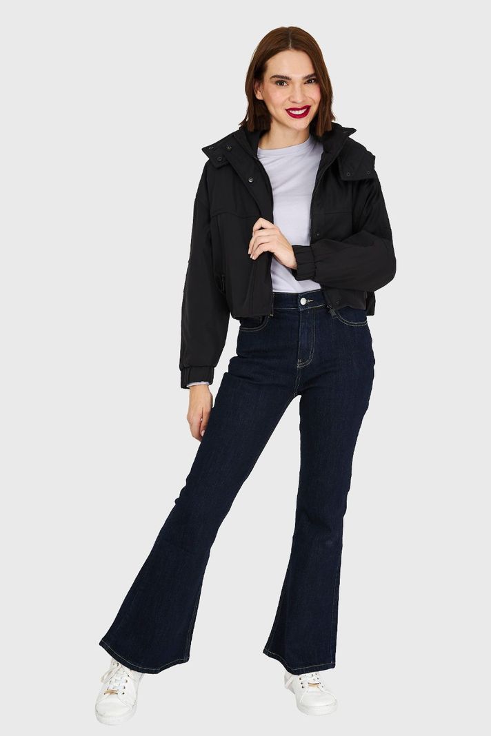Chaqueta Corta Impermeable Negro Nicopoly-1