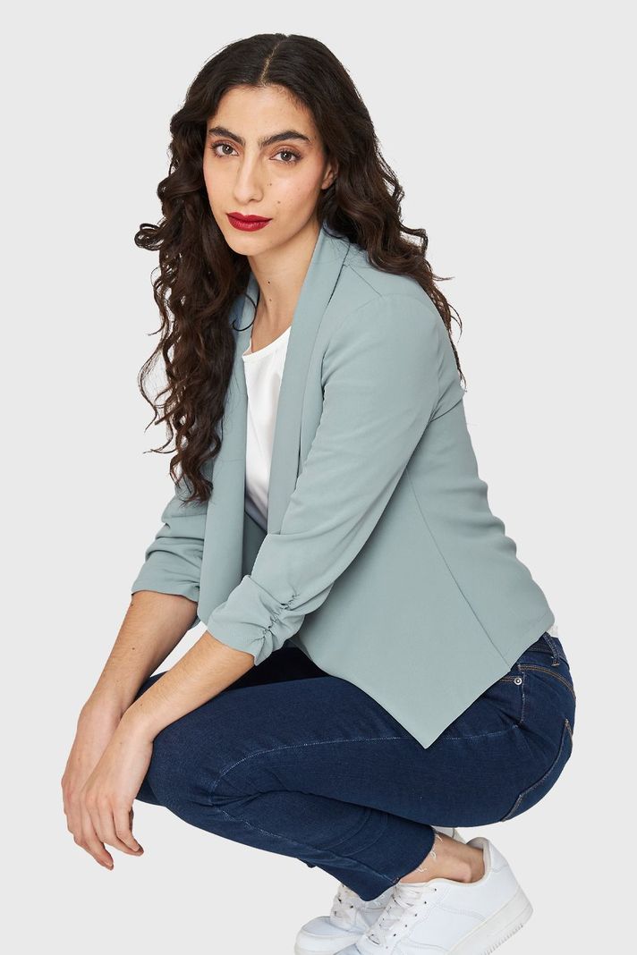 Blazer Solapa Manga 3/4 Celeste Nicopoly-4