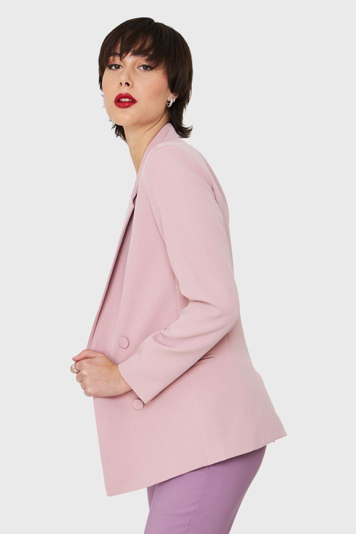 Blazer Botones Decorativos Palo Rosa Nicopoly-2