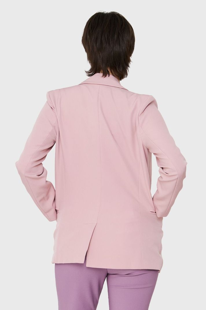 Blazer Botones Decorativos Palo Rosa Nicopoly-3