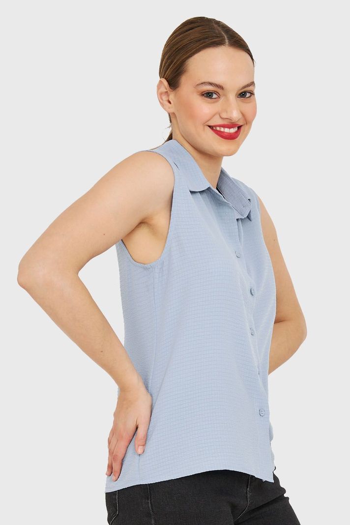 Blusa Sin Mangas Celeste Nicopoly-2