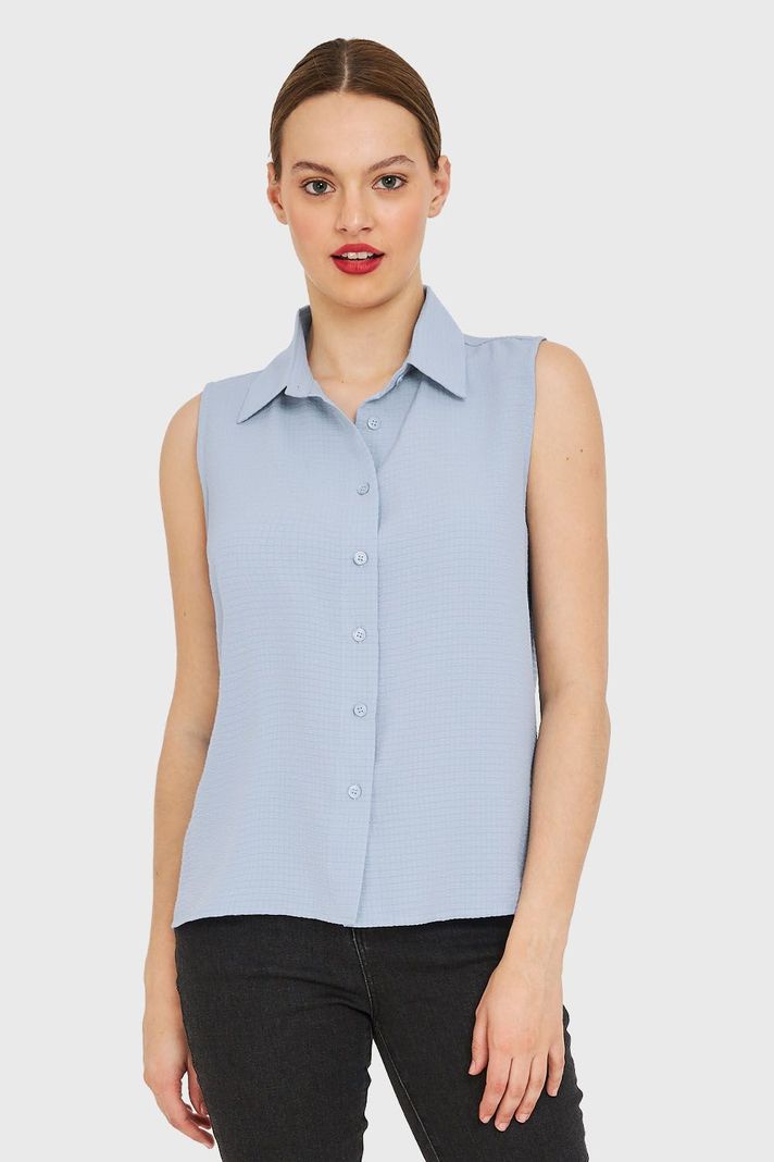 Blusa Sin Mangas Celeste Nicopoly-4
