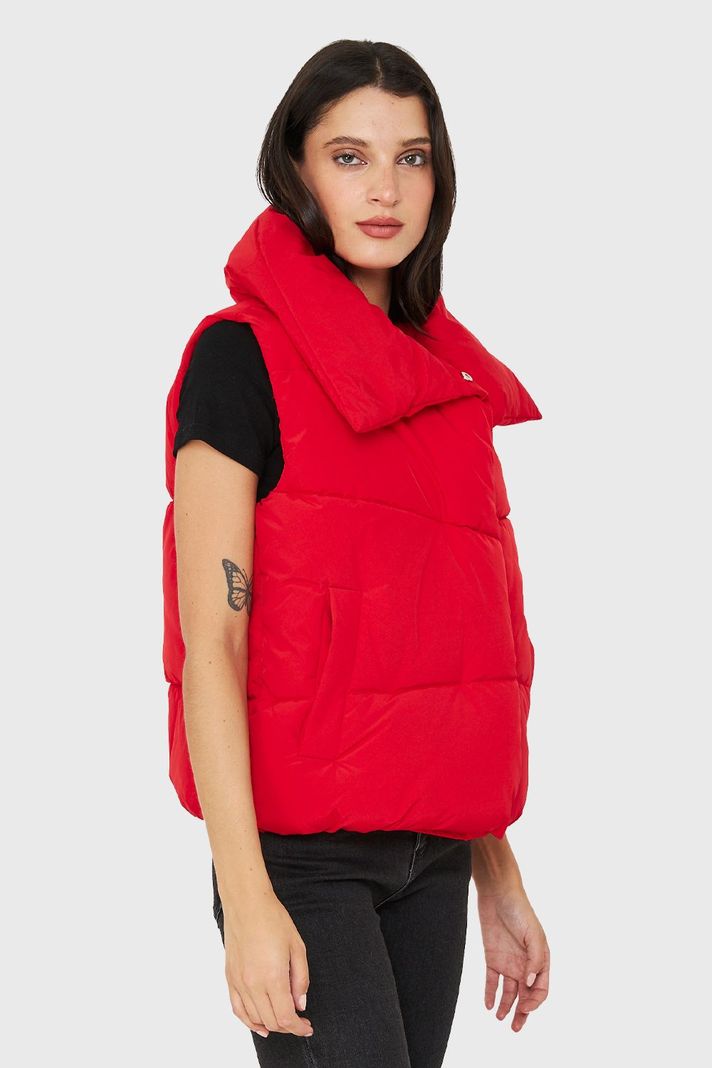 Parka Sin Mangas Imán Cuello Rojo Nicopoly-2