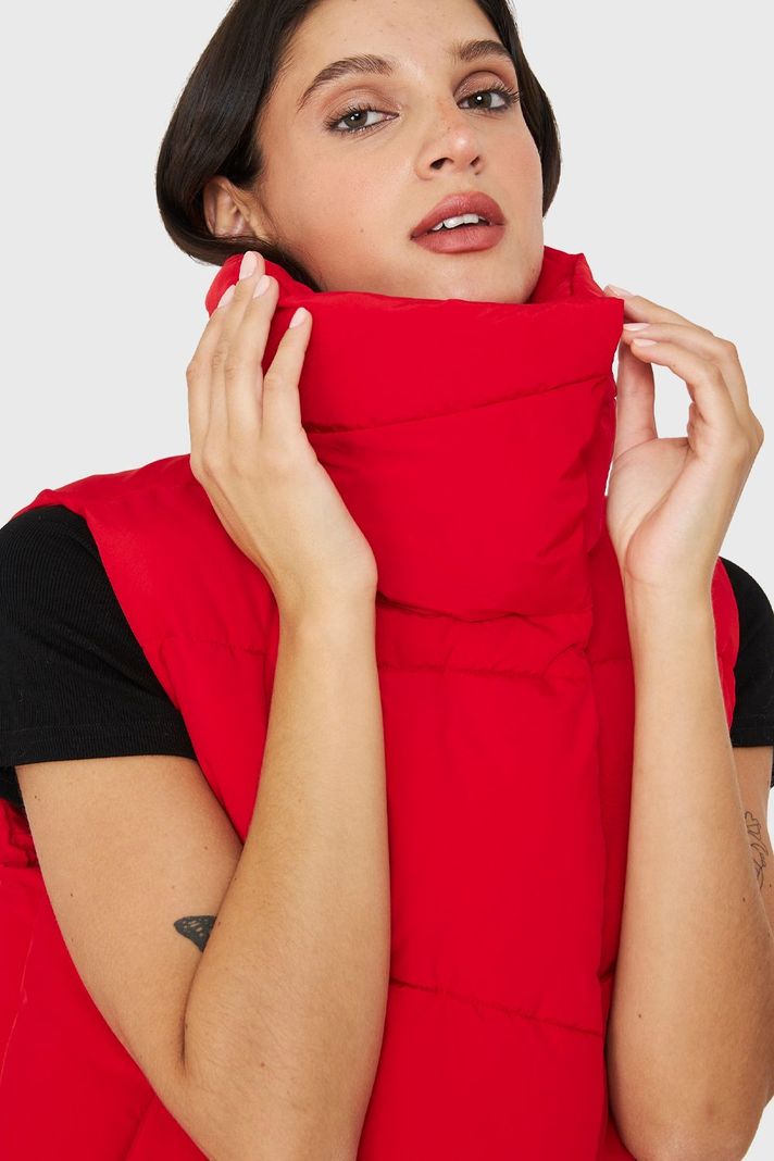 Parka Sin Mangas Imán Cuello Rojo Nicopoly-5