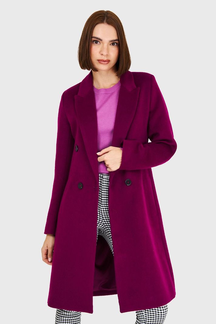 Abrigo 4 Botones Morado Nicopoly-0