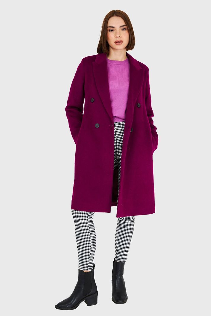 Abrigo 4 Botones Morado Nicopoly-1