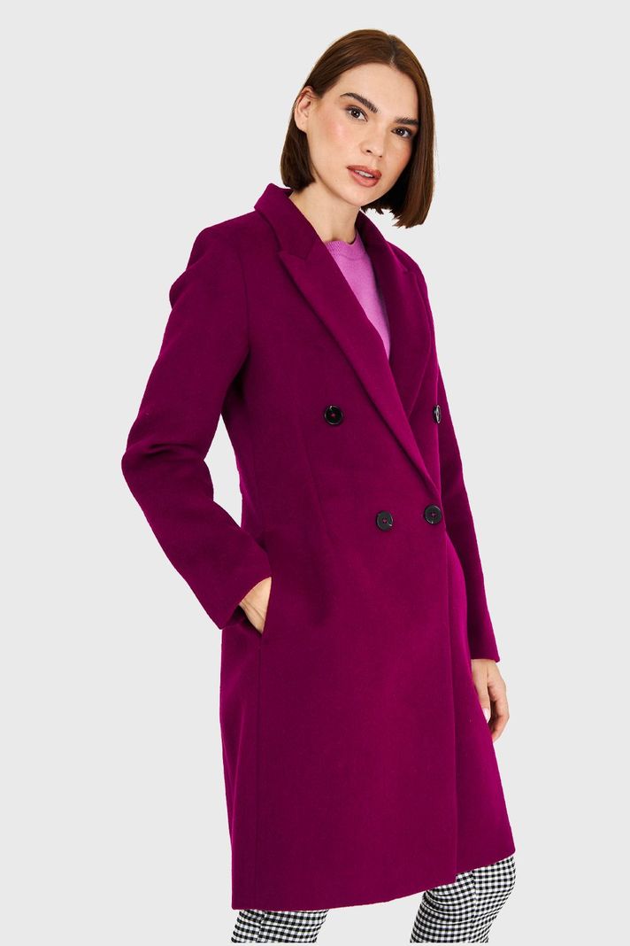 Abrigo 4 Botones Morado Nicopoly-2