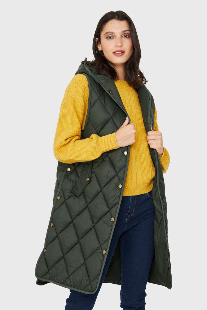 Parka Sin Mangas Quilt Oliva Nicopoly-0