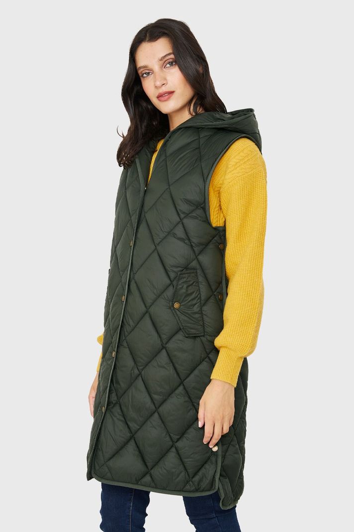 Parka Sin Mangas Quilt Oliva Nicopoly-2